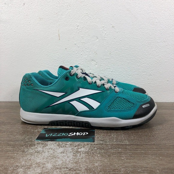 Reebok Shoes Reebok Crossfit Nano 2 Teal White Black Training Shoes Womens 8 J99449 Poshmark